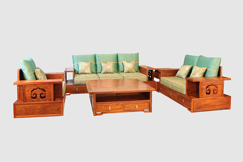 修文中式实木沙发简直太美了